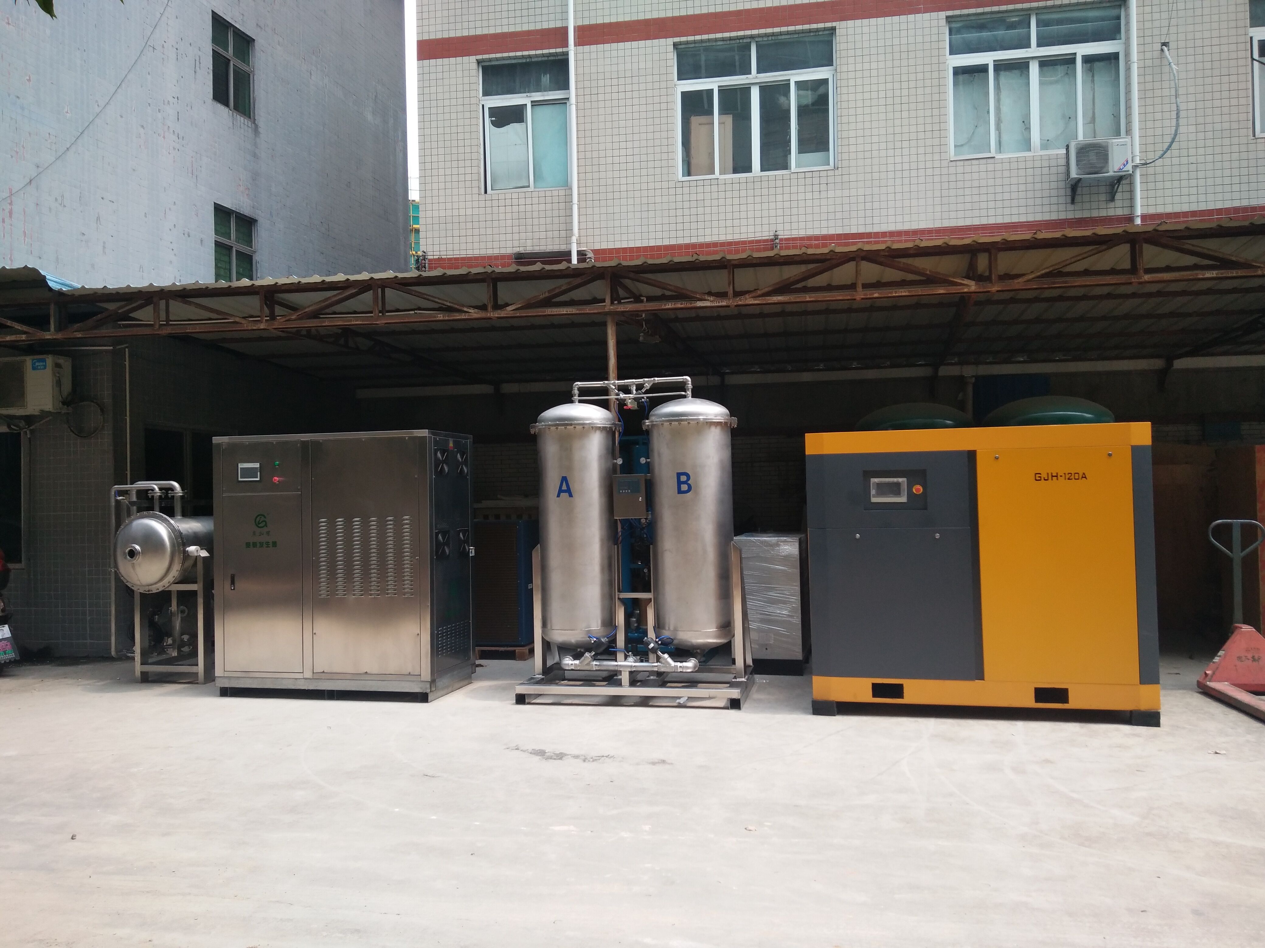 佳環(huán)8月份，出貨一套5KG氧氣源臭氧發(fā)生器應(yīng)用于洗滌廢水回水處理